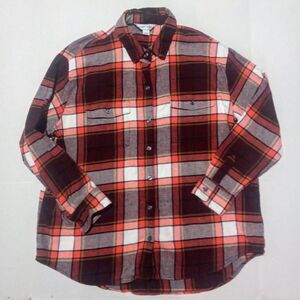 Old Navy The Boyfriend Flannel Button Up Shirt-Large-Pocket-Relaxed Fit-Evermore